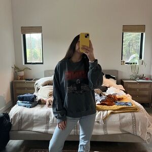 Anine Bing Charcoal Graphic Sweater